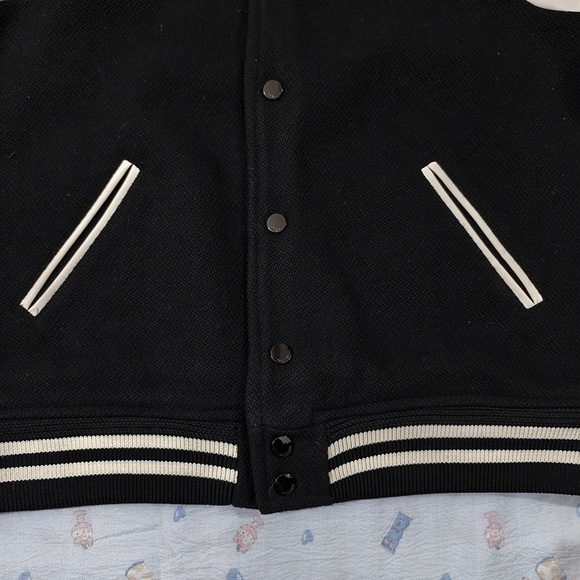 Saint Laurent Black Baseball Jacket - Picture 6 of 12